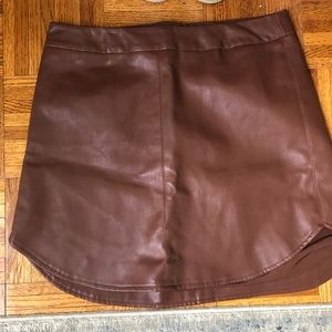 Abbeline Vegan Leather Mini Skirt
